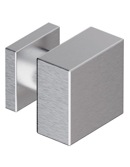 Pomolo fisso quadro 60x60 in acciaio per porta Qubo Reguitti Inox