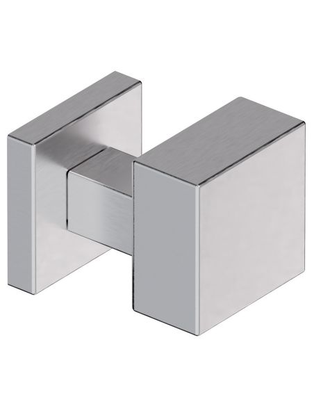Pomolo fisso zancato 50x50 in acciaio per porta Qubo S Reguitti Inox