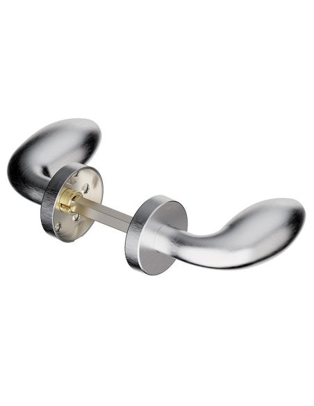 Pomolo girevole in acciaio per porta Ovale Reguitti Inox