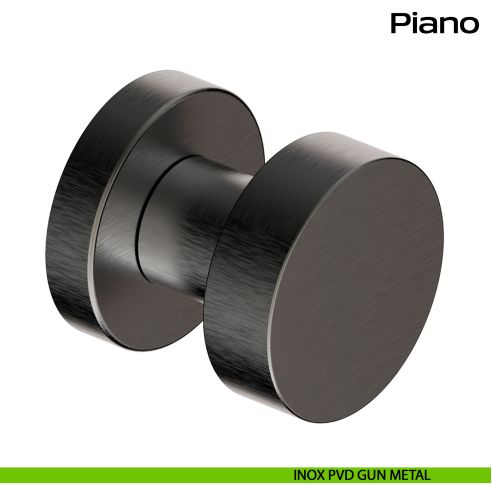 Pomolo fisso in acciaio per porta Piano Reguitti Inox - INOX PVD GUN METAL