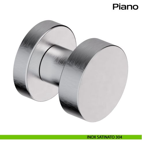 Pomolo fisso in acciaio per porta Piano Reguitti Inox - inox satinato 304