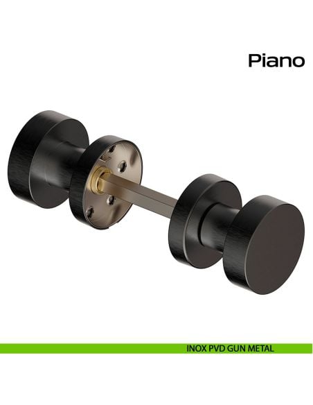 Pomolo girevole in acciaio per porta Piano Reguitti Inox - INOX PVD METAL GUN