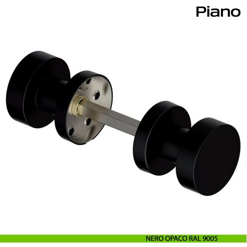 Pomolo girevole in acciaio per porta Piano Reguitti Inox - nero opaco RAL 9005