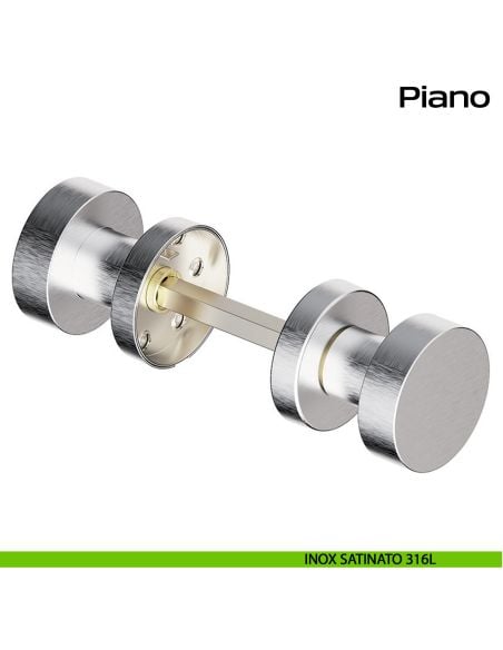 Pomolo girevole in acciaio per porta Piano Reguitti Inox - inox satinato 316L
