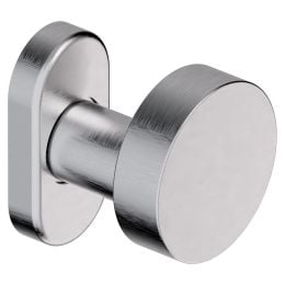 Pomolo fisso in acciaio per porta Piano S Reguitti Inox rosetta ovale