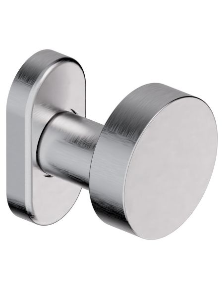 Pomolo fisso in acciaio per porta Piano S Reguitti Inox rosetta ovale