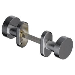 Pomolo girevole in acciaio per porta Piano S Reguitti Inox rosetta ovale