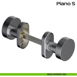 Pomolo girevole in acciaio per porta Piano S Reguitti Inox rosetta ovale 2