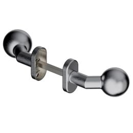 Pomolo girevole in acciaio per porta Sfera S Reguitti Inox rosetta ovale