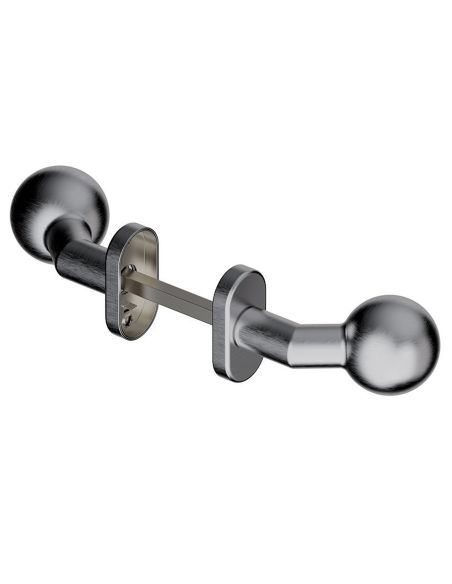 Pomolo girevole in acciaio per porta Sfera S Reguitti Inox rosetta ovale