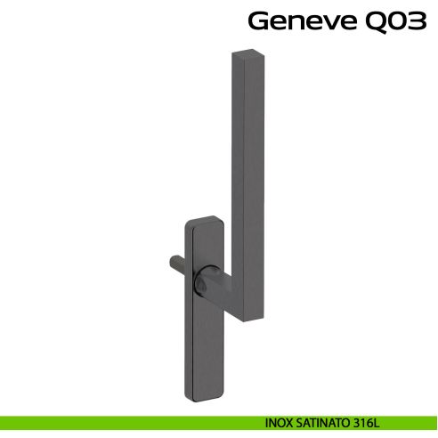 Maniglione per alzante scorrevole singolo cieco senza nicchia Genève Q03 Reguitti Inox - inox satinato 316L