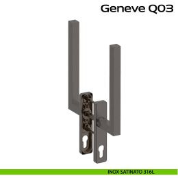 Maniglione per alzante scorrevole accoppiato con placca yale Genève Q03 Reguitti Inox 2