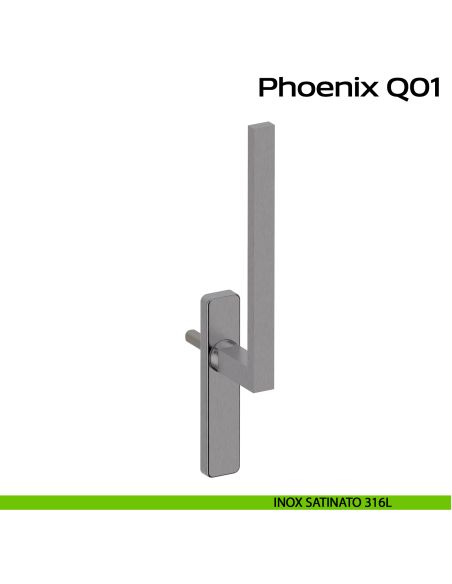 Maniglione per alzante scorrevole singolo cieco senza nicchia Phoenix Q01 Reguitti Inox - inox satinato 316L