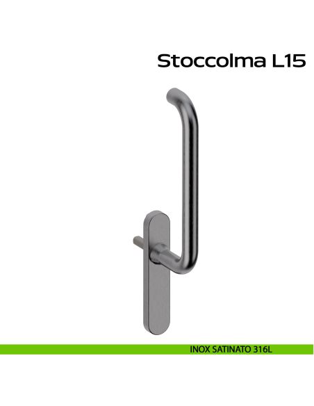 Maniglione per alzante scorrevole singolo cieco senza nicchia Stoccolma L15 Reguitti Inox - inox satinato 316L