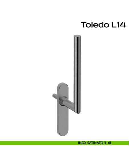 Maniglione per alzante scorrevole singolo cieco senza nicchia Toledo L14 Reguitti Inox - inox satinato 316L