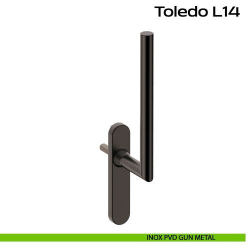 Maniglione per alzante scorrevole singolo cieco senza nicchia Toledo L14 Reguitti Inox - inox pvd gun metal