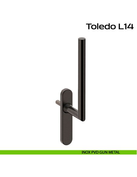Maniglione per alzante scorrevole singolo cieco senza nicchia Toledo L14 Reguitti Inox - inox pvd gun metal