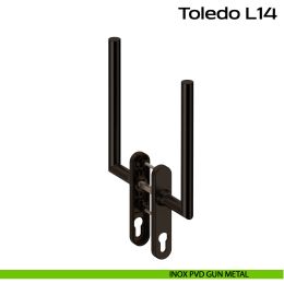 Maniglione per alzante scorrevole accoppiato con placca yale Toledo L14 Reguitti Inox 2