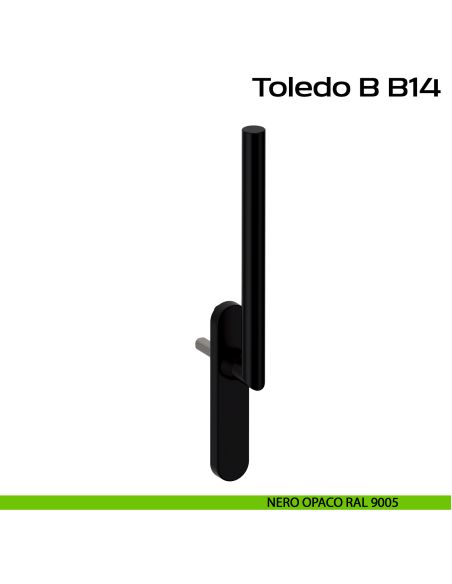 Maniglione ribassato per alzante scorrevole singolo cieco senza nicchia Toledo B B14 Reguitti Inox - nero opaco RAL 9005