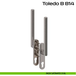 Maniglione ribassato per alzante scorrevole accoppiato con placca yale Toledo B B14 Reguitti Inox 2