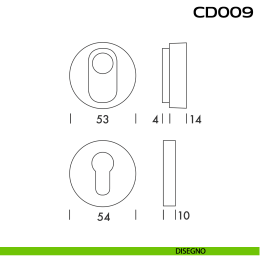 Bocchette di sicurezza tonde diametro 53 mm CD009 Reguitti Inox 2