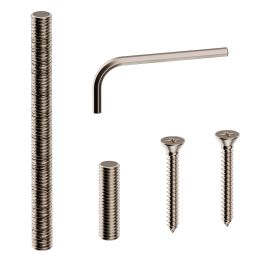 Kit fissaggio per porte in legno, alluminio, vetro e PVC CD K03 Reguitti Inox