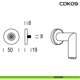 Kit fissaggio singolo con rosette tonde CD K09 Reguitti Inox 2