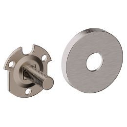 Kit fissaggio con rosetta tonda e piastrino per maniglioni dritti CD PB1 Reguitti Inox