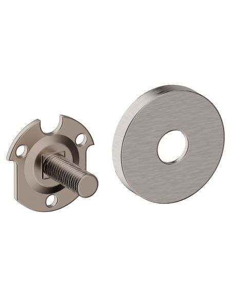 Kit fissaggio con rosetta tonda e piastrino per maniglioni dritti CD PB1 Reguitti Inox