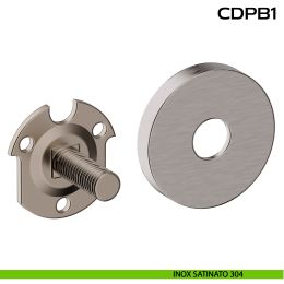 Kit fissaggio con rosetta tonda e piastrino per maniglioni dritti CD PB1 Reguitti Inox 2