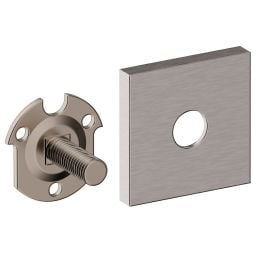 Kit fissaggio con rosetta quadrata e piastrino per maniglioni dritti CD PB2 Reguitti Inox