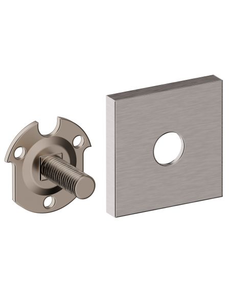 Kit fissaggio con rosetta quadrata e piastrino per maniglioni dritti CD PB2 Reguitti Inox