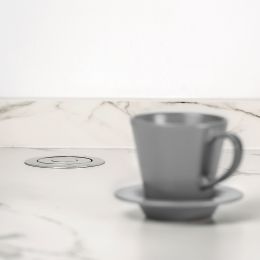 Emuca Multipresa estraibile Vertikal, 3 prese Schuko, 1 USB Tipo A, 1 USB Tipo C, Tecnoplastica e Alluminio, Grigio metallizzata 2