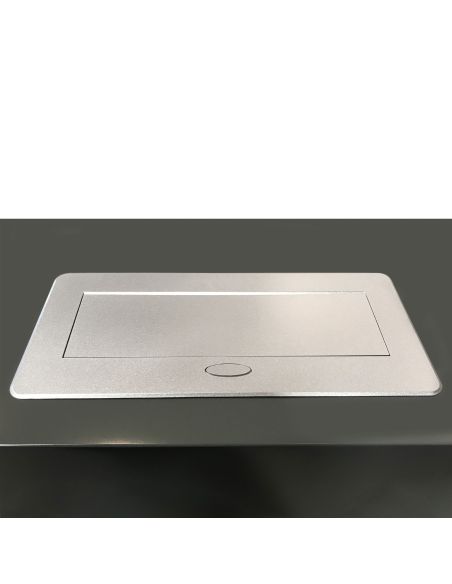 Emuca Multipresa Atom 26 Lite per scrivania, Verniciato alluminio, Zama e Acciaio e Tecnoplastica