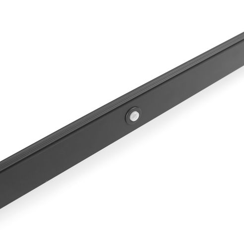Emuca Barra Appendiabiti per armadi con luce LED Castor, batteria estraibile e sensore di movimento, L558 mm, Tecnoplastica e al