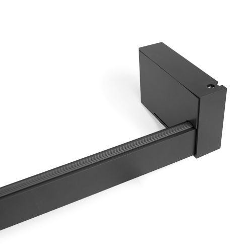 Emuca Barra Appendiabiti per armadi con luce LED Castor, batteria estraibile e sensore di movimento, L558 mm, Tecnoplastica e al