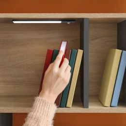 Emuca Lampada LED ricaricabile con USB Kaus Black con sensore di movimento, L600mm, Tecnoplastica e Alluminio, Verniciato nero 2