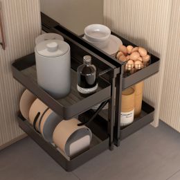 Emuca Sistema angolare articolato estraibile Harmony per mobile da cucina, Destra/Sinistra, Acciaio e Legno, Grigio antracite 2