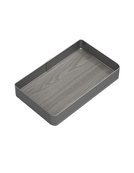 Emuca Sistema angolare articolato estraibile Harmony per mobile da cucina, Destra/Sinistra, Acciaio e Legno, Grigio antracite