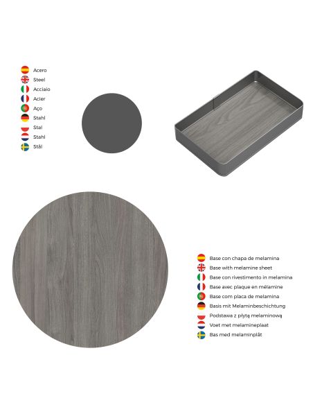 Emuca Sistema angolare articolato estraibile Harmony per mobile da cucina, Destra/Sinistra, Acciaio e Legno, Grigio antracite