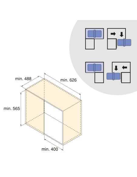 Emuca Sistema angolare articolato estraibile Harmony per mobile da cucina, Destra/Sinistra, Acciaio e Legno, Grigio antracite