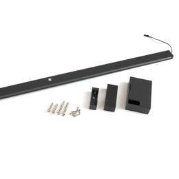 Emuca Barra Appendiabiti per armadi con luce LED Castor, batteria estraibile e sensore di movimento, L708 mm, Tecnoplastica e al