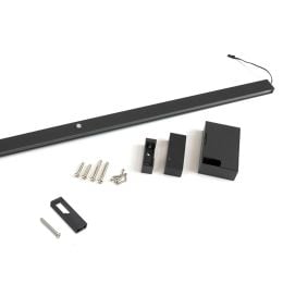 Emuca Barra Appendiabiti per armadi con luce LED Castor, batteria estraibile e sensore di movimento, L1.158 mm, Tecnoplastica e 