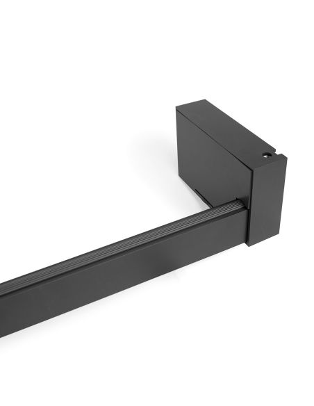 Emuca Barra Appendiabiti per armadi con luce LED Castor, batteria estraibile e sensore di movimento, L1.158 mm, Tecnoplastica e 