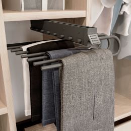 Emuca Portapantaloni estraibile, Destro, Acciaio e Tecnoplastica, Titanio 2