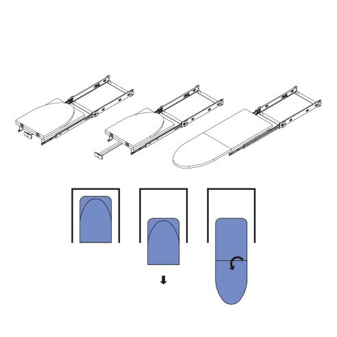 Emuca Tavola da stiro Iron 2, Acciaio e Legno, pieghevole ed estraibile per mobili Iron 2