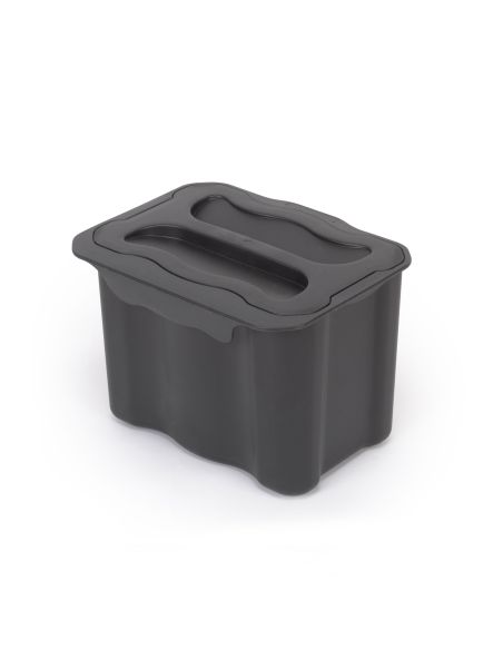 Emuca Recycle contenitore per la raccolta differenziata e per l'appendiabiti Recycle, 1 contenitore da 5 lt, con coperchio
