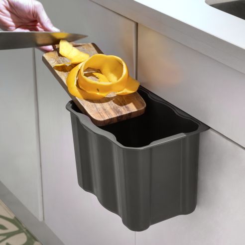 Emuca Recycle contenitore per la raccolta differenziata e per l'appendiabiti Recycle, 1 contenitore da 5 lt, con coperchio