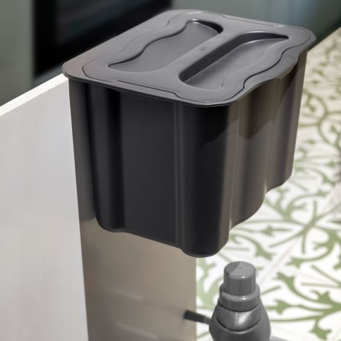 Emuca Recycle contenitore per la raccolta differenziata e per l'appendiabiti Recycle, 1 contenitore da 5 lt, con coperchio