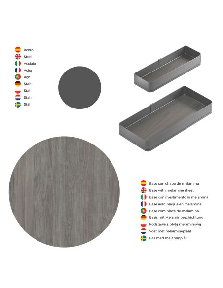 Emuca Portabottiglie laterale estraibile Harmony con chiusura soft, Modulo larghezza 200mm altezza 700mm, Grigio Antracite